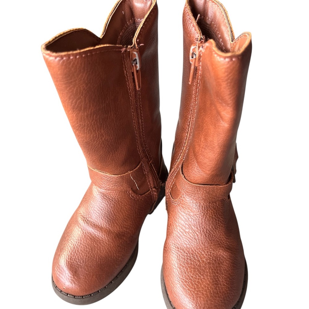 OshKosh B'gosh Brown Leather Boots Mid-Calf Classic Design